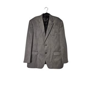 Andrew Fezza Signature Collection Gray Striped Blazer Suit Coat Jacket Men's 48R